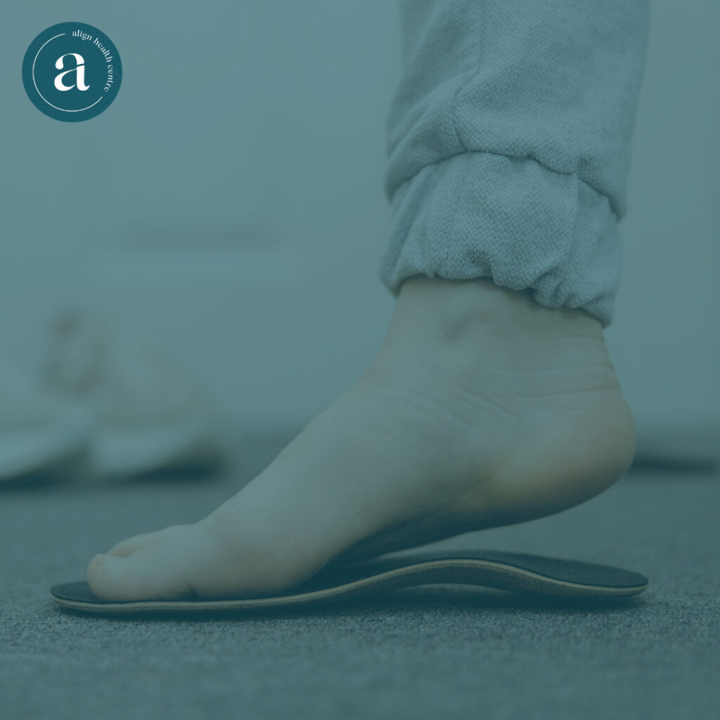 Custom orthotics designed to support foot alignment and comfort at our Newmarket clinic